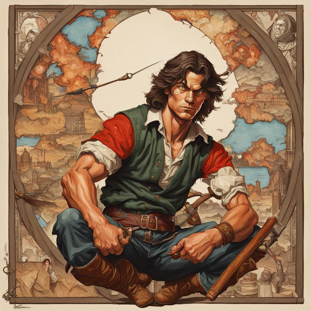 Trevor Belmont in Norman Rockwell Style