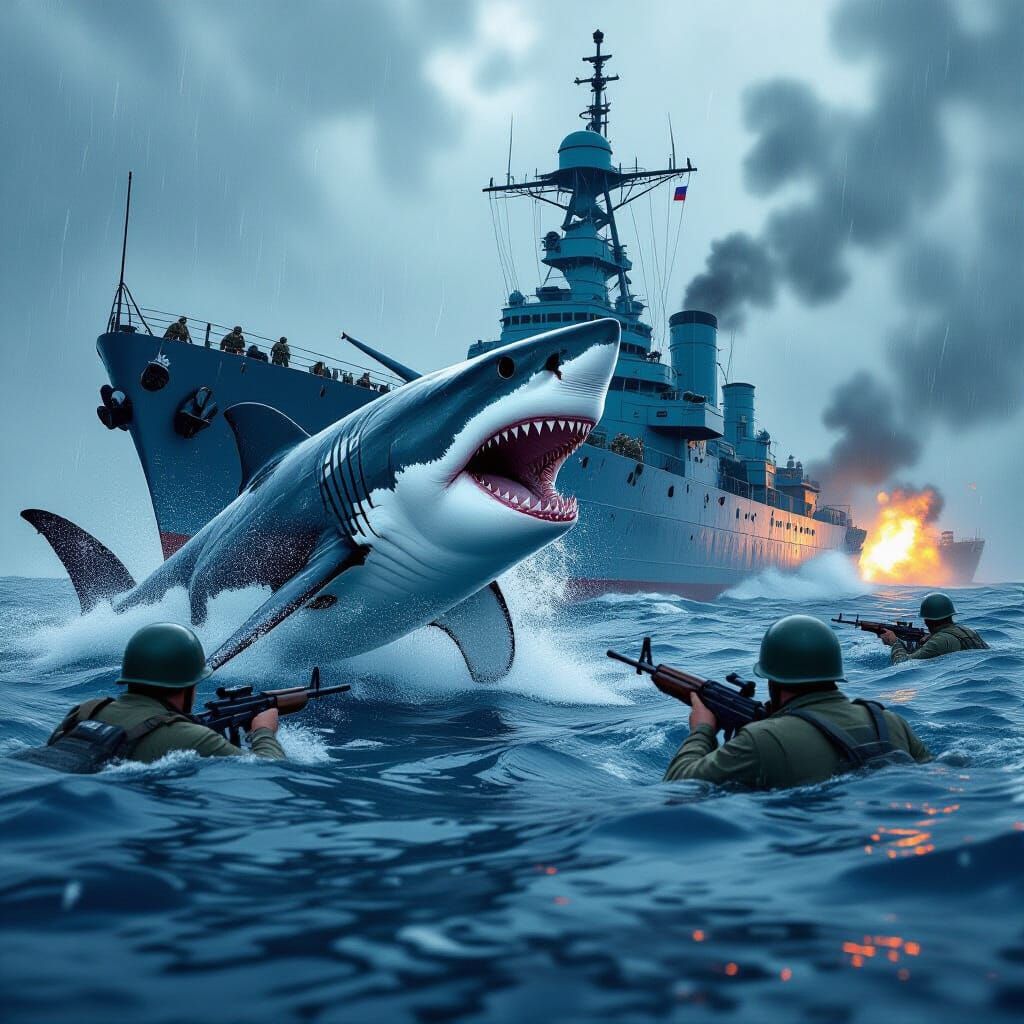 Great White Shark Attack During World War II