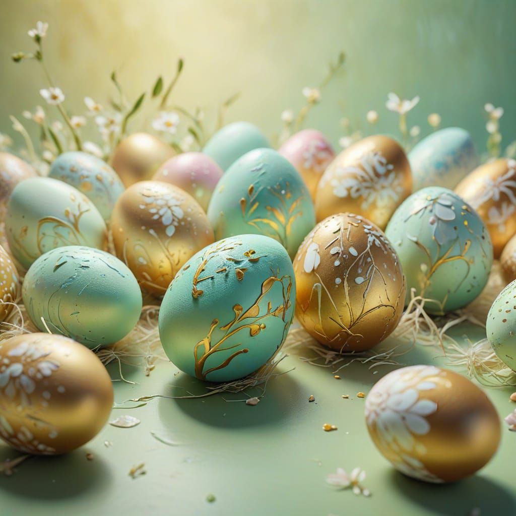 Surreal Easter Wonderland in Soft Focus