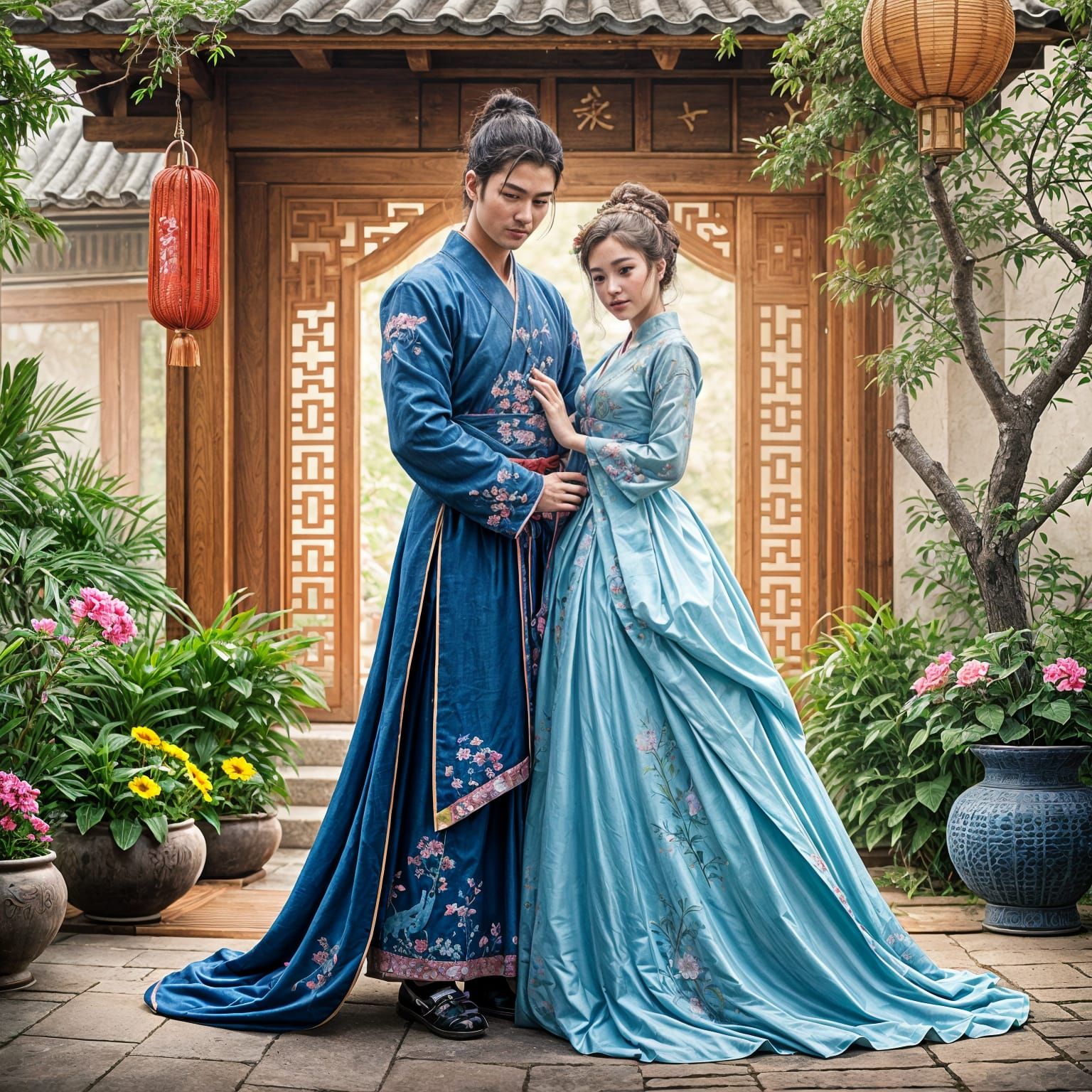 Cinderella and Prince Charming in Hanfu