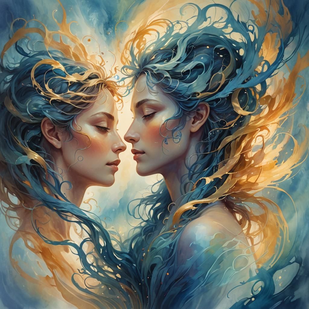 Merging Abstract Profiles in Splash Art Style