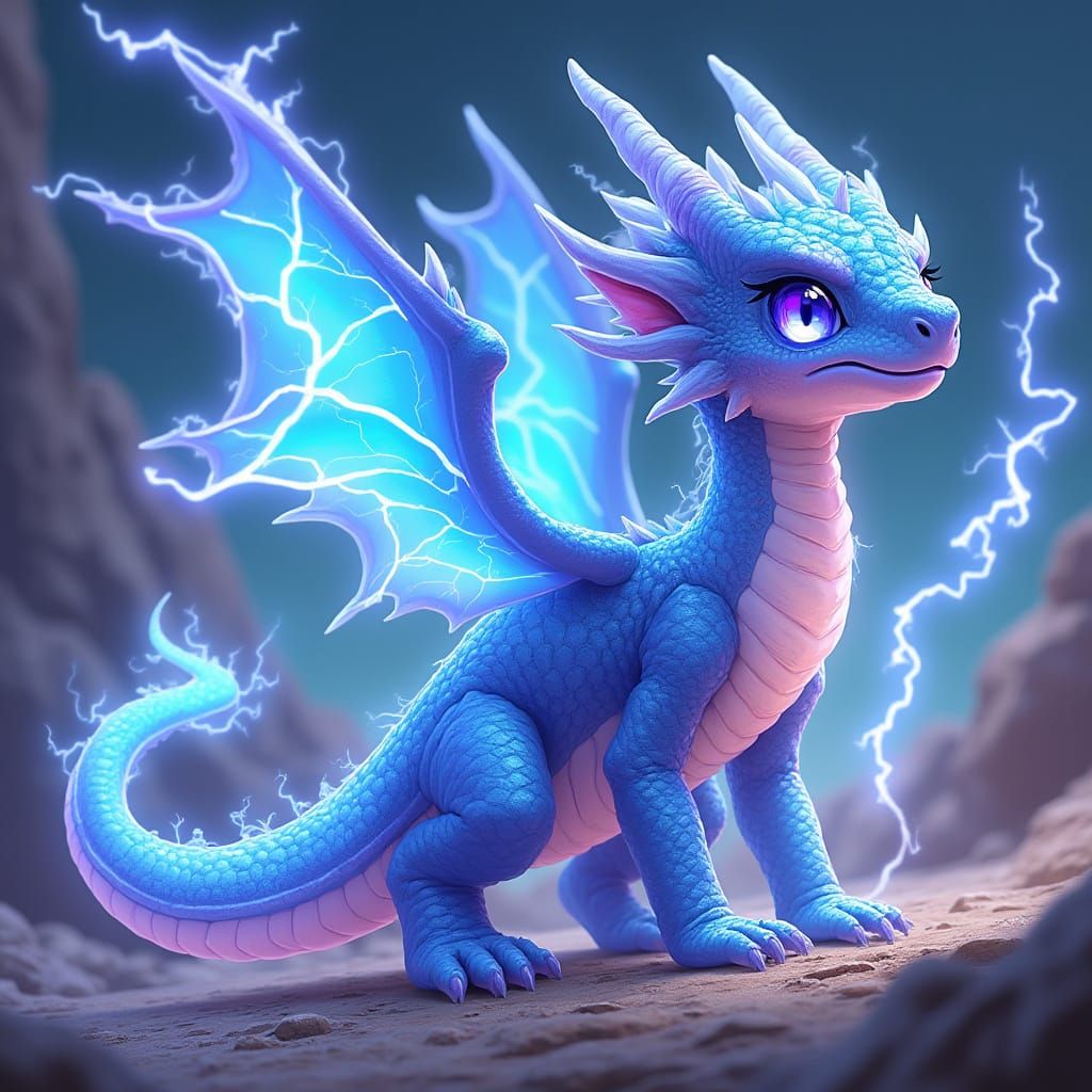 Plasma Dragon in Anime Art Style