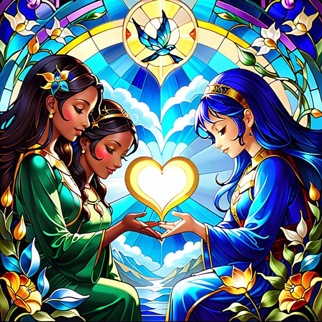 (((Stained Glass))) EASE, PERMISSION, KINDNESS, APPRECIATION, CARING, UNDERSTANDING, RESPECT, DEVOTION, VALIDATION, REAS...