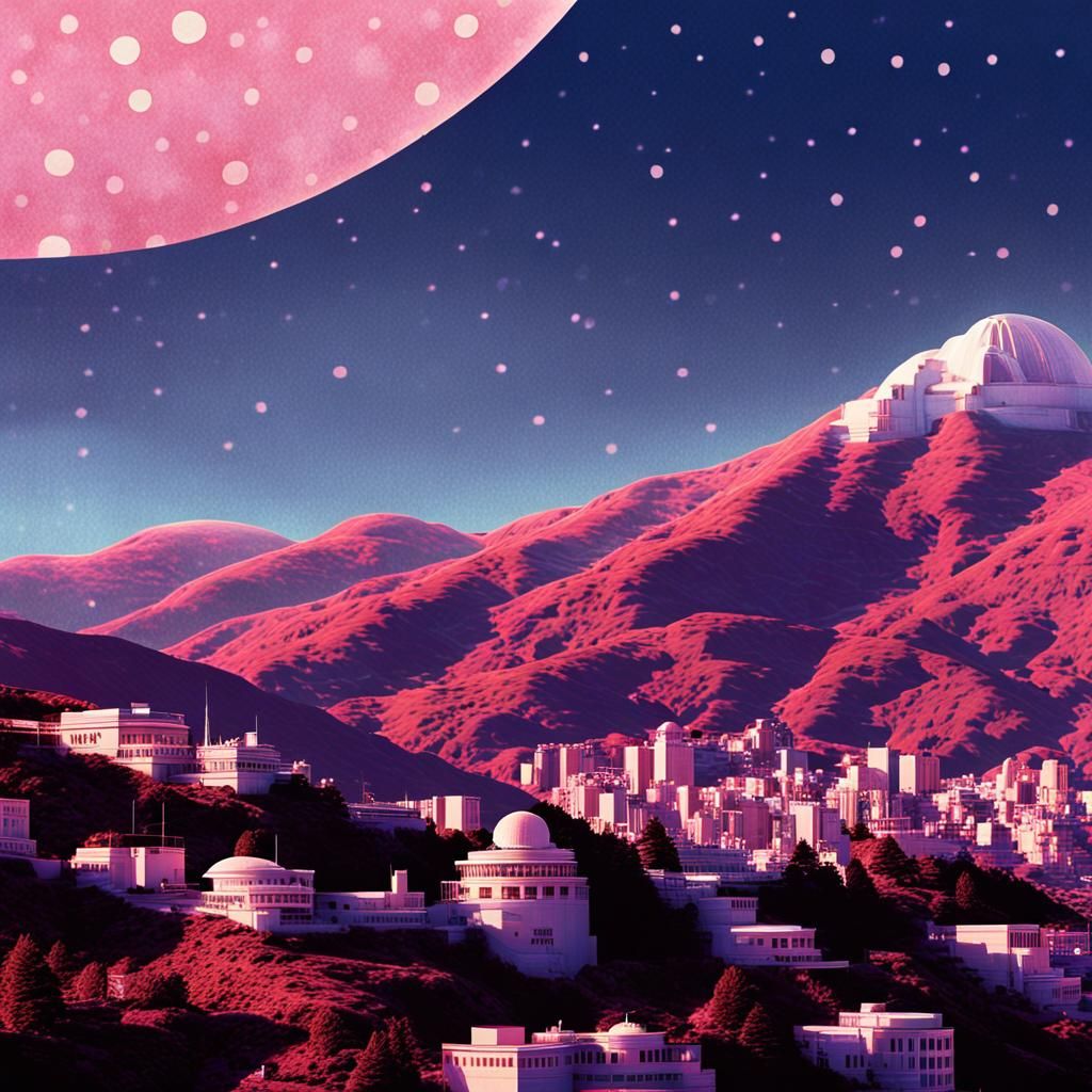 Ethereal Hillside: Japanese Gregorian Art Deco 3D Render