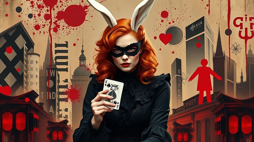 Confident Victorian Siren in Whimsical Fantasy Setting