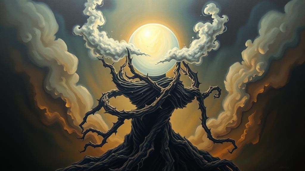 Eldritch Crystal Ball in a Surreal Dreamscape