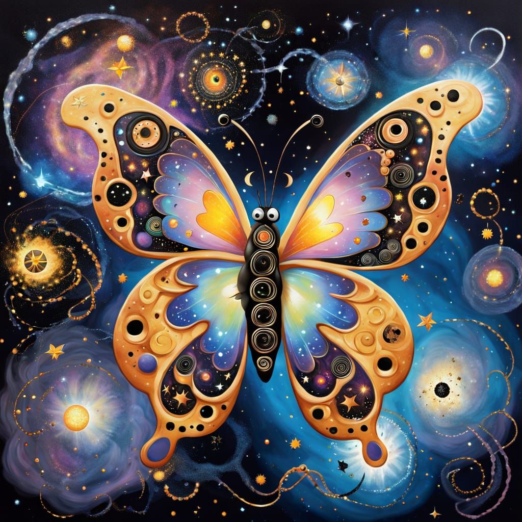 Butterfly Lost in Space: Pre-Raphaelite Painting