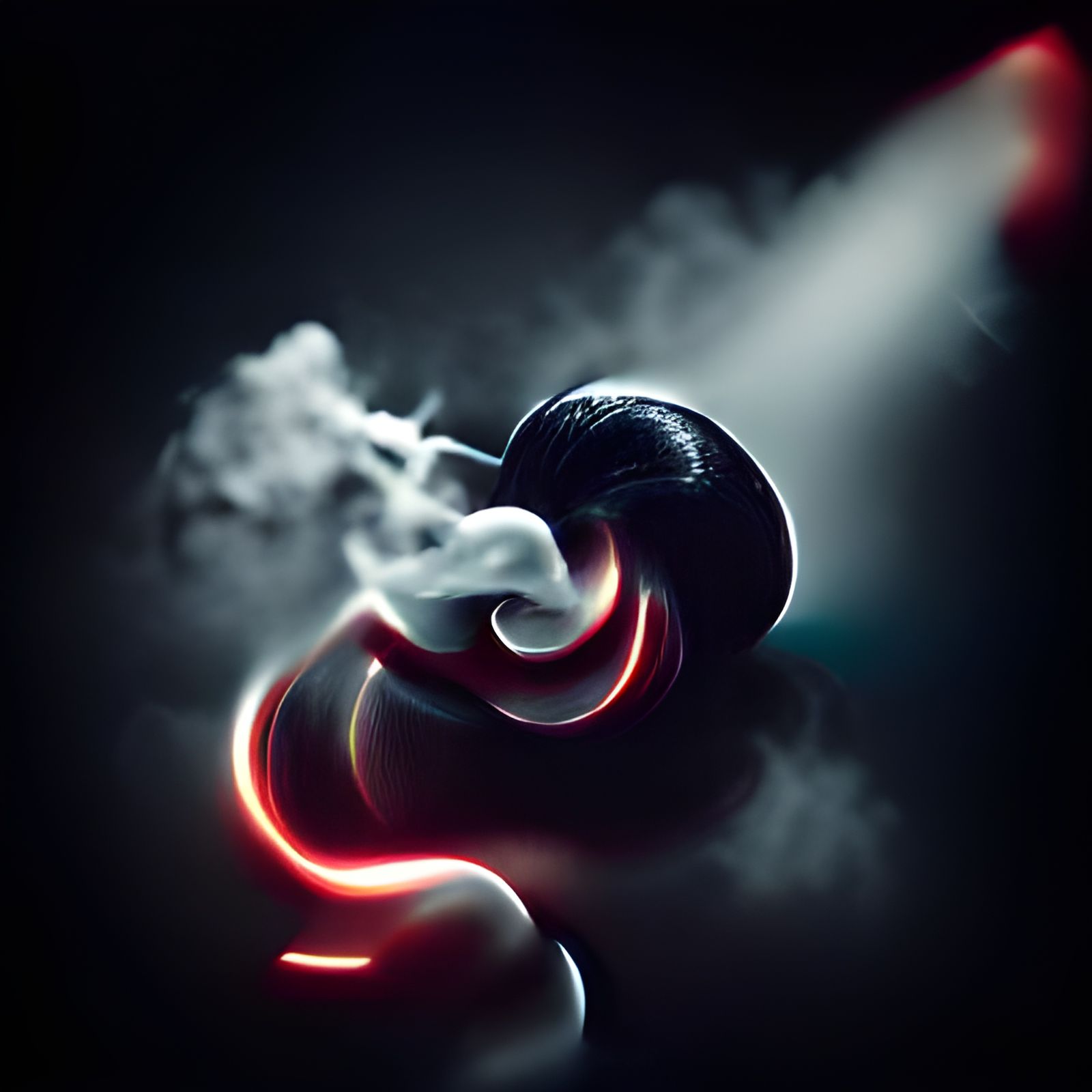 Ethereal Smoke Curling in the Air