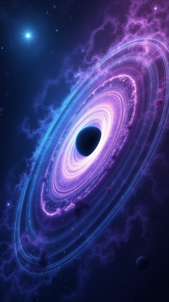 Black Hole Illustration in Digital Art Style