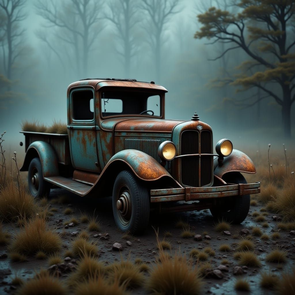 Abandoned 1930s Ford Truck in Moody Field