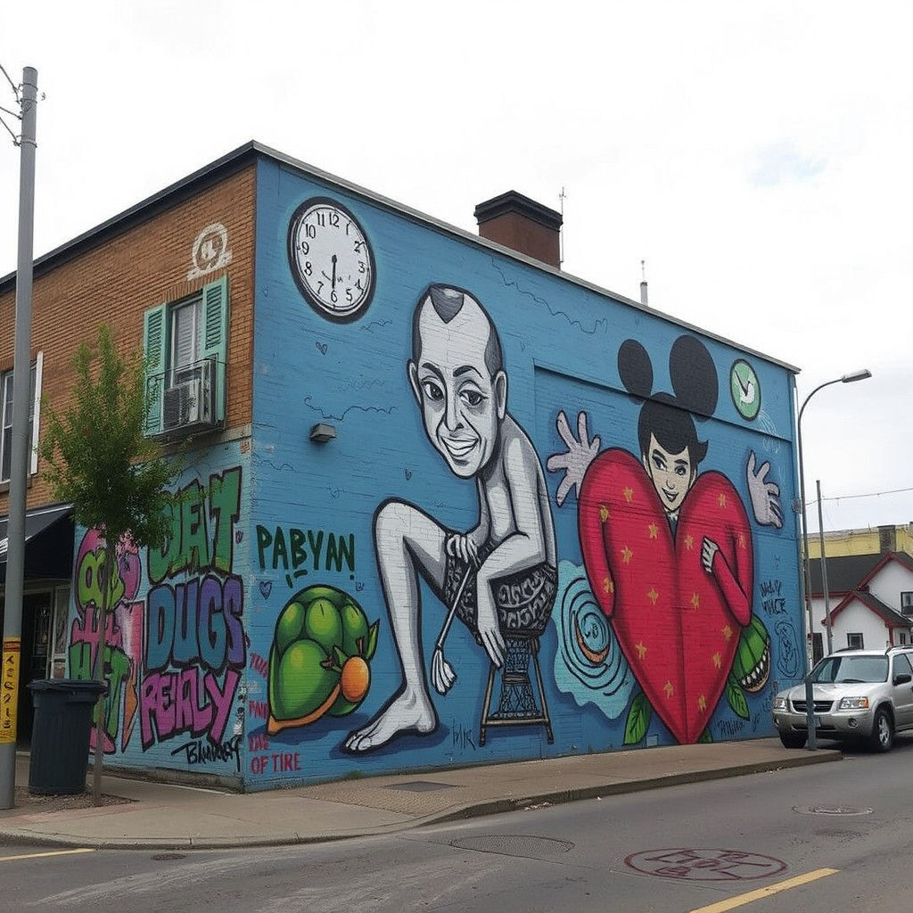 Vibrant Abstract Street Art