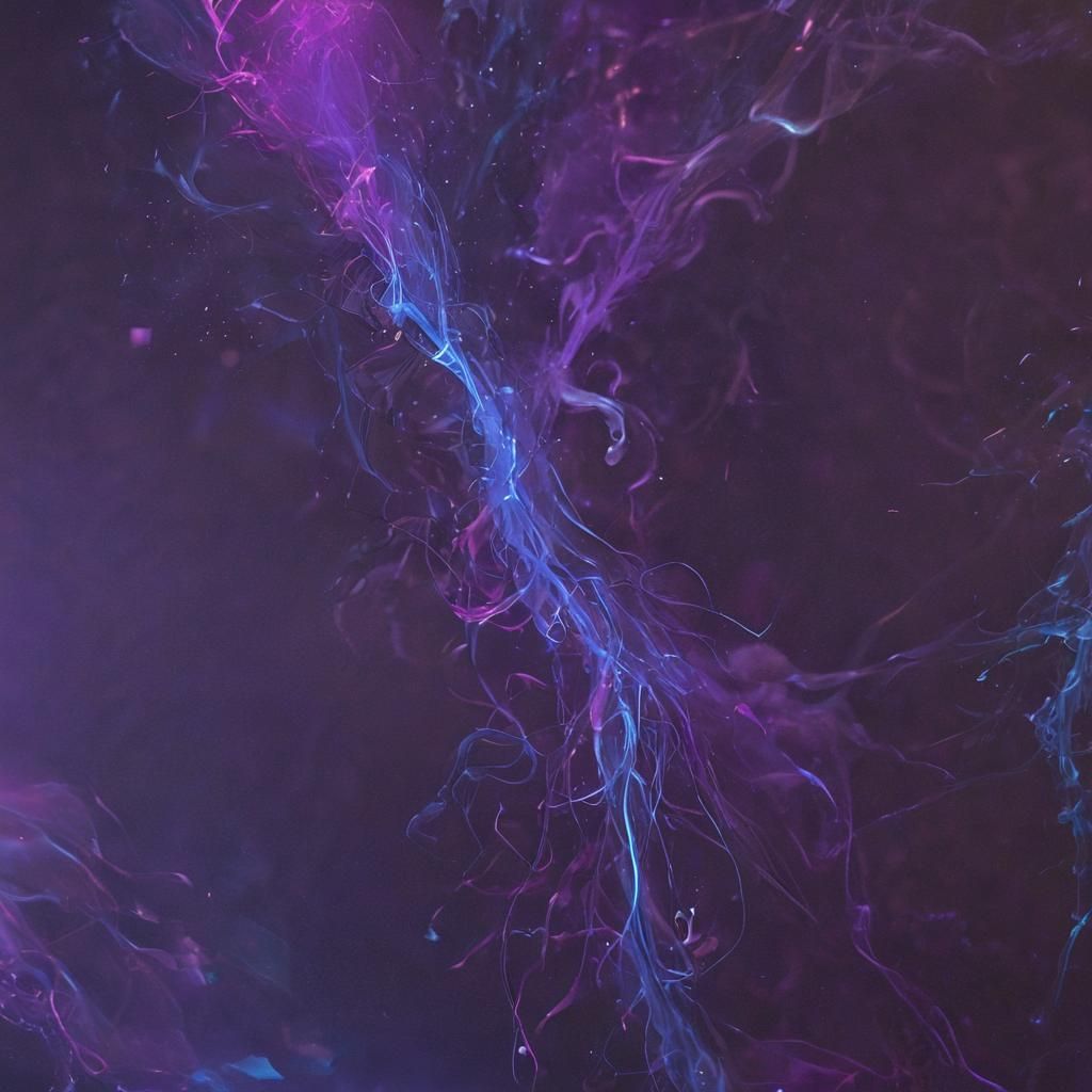 Abstract Expressionism: Glowing Entity in Eerie Atmosphere