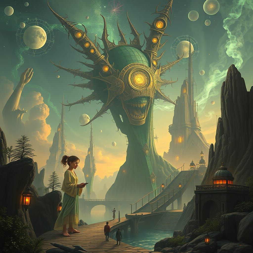 Mystical Creature in Dreamlike Digital Art Style