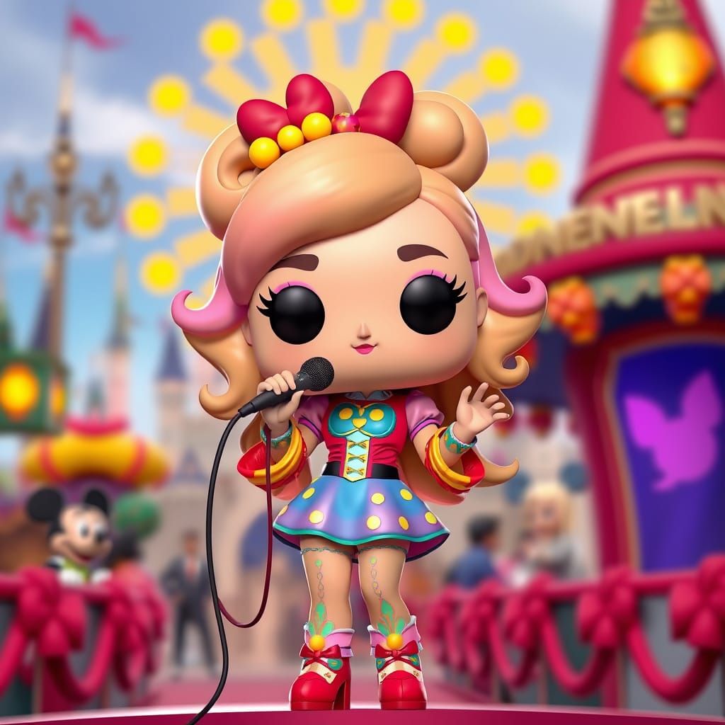 Funko pop figure disney Anahi from the telenovela  singing a...