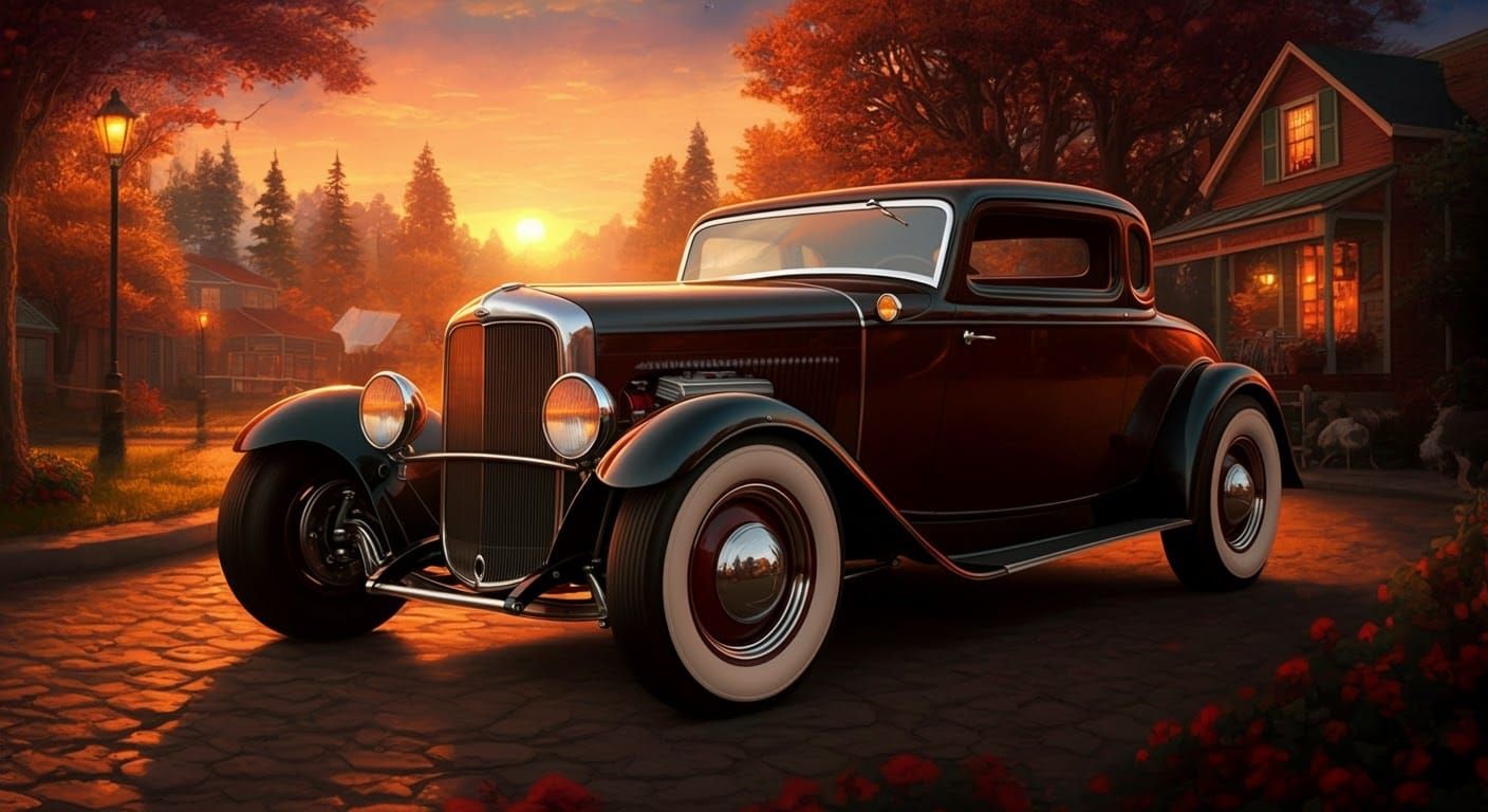 Ethereal Fantasy Hot Rod in Golden Hour