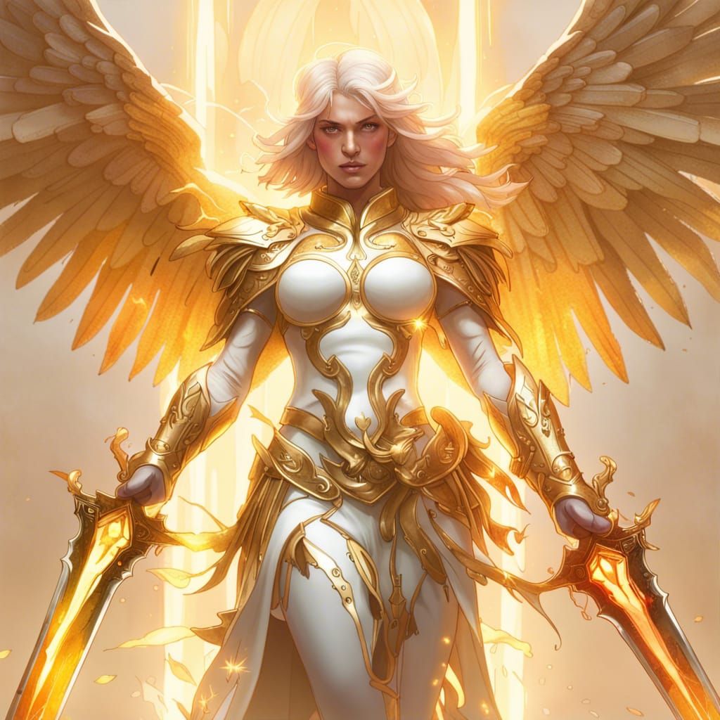Avenging Angel with Flaming Sword Concept Art