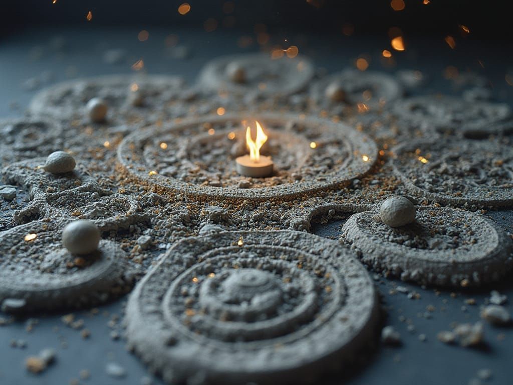 Ceramo-Time Continuum Phosphorescent Art of Hollowness