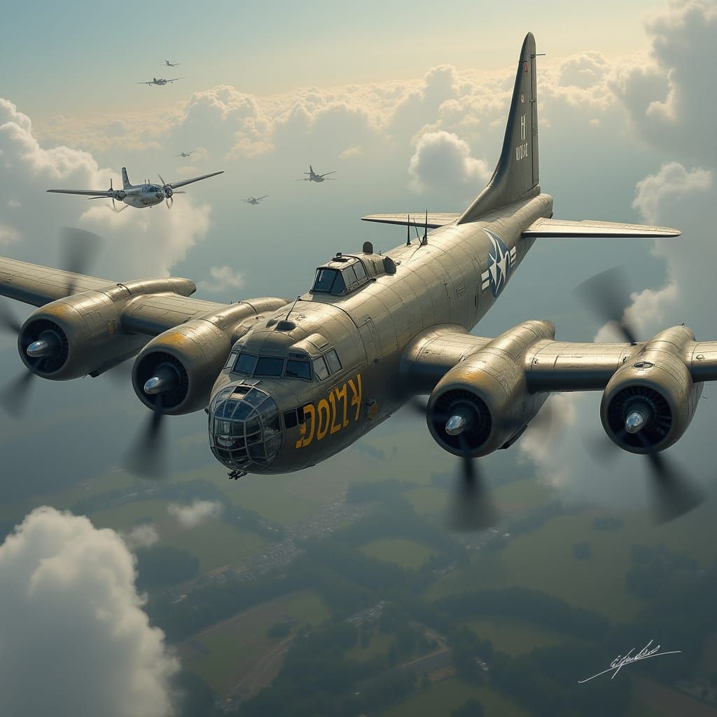B-17 Bomber Soars Over Duxford in Stunning Realism
