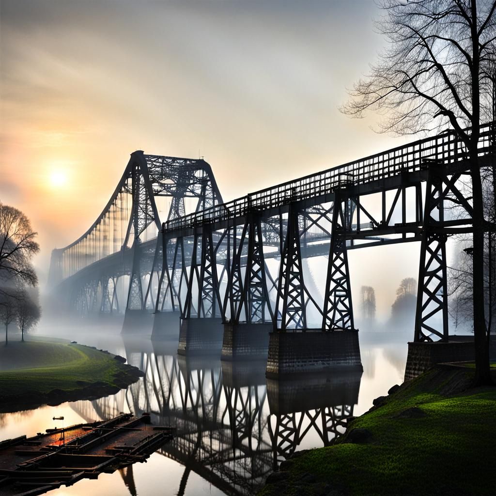 Misty Morning Construction Bridge