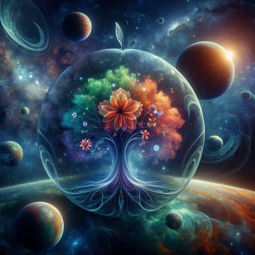 Multi-Dimensional Tree of Life in a Glass Apple