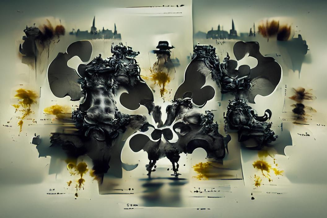 Abstract Inkblot Test Pattern