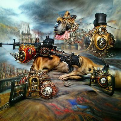 Armored War Dog Ready for Battle
