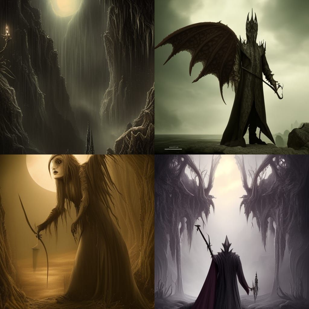 Detailed Painting of a Fantastical Vampire