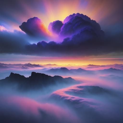 Dreamlike Figure in Surreal Triadic Oil Painting