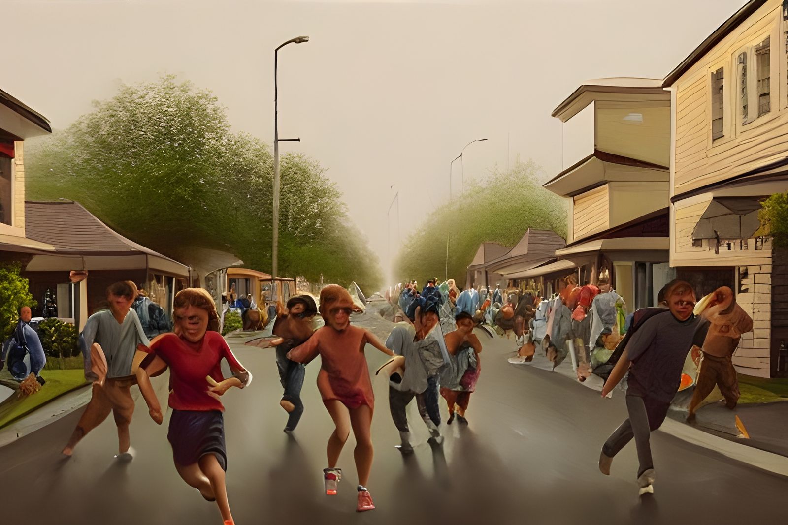 Rabid Chaos on Suburban Street: Cinematic Art