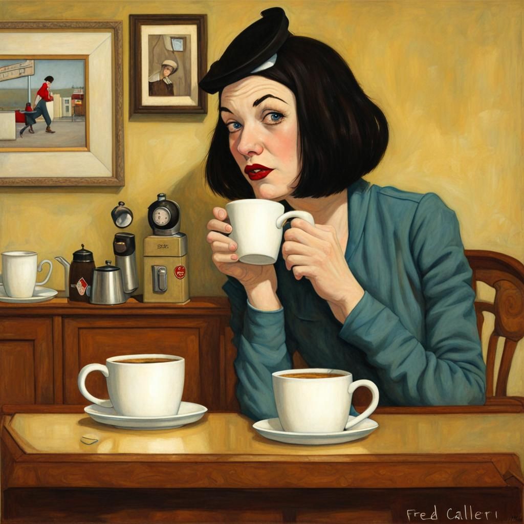 Morning Coffee in Comic Art Style