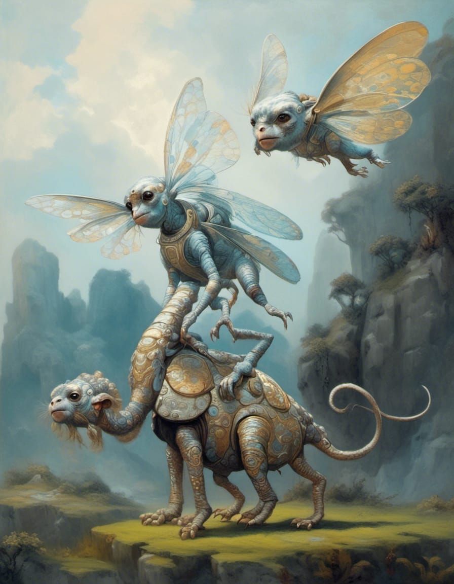 Star Wars Creatures in Steampunk Googie Style