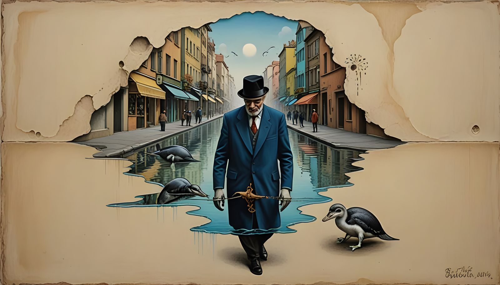 Surreal Visions of Nature and Technology in Intricate Drawin...