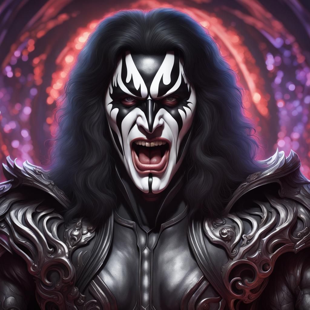 Detailed Portrait of Man with Long Tongue