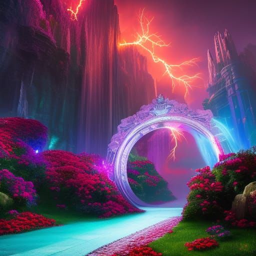 Enchanted Rose Portal to Magical Garden