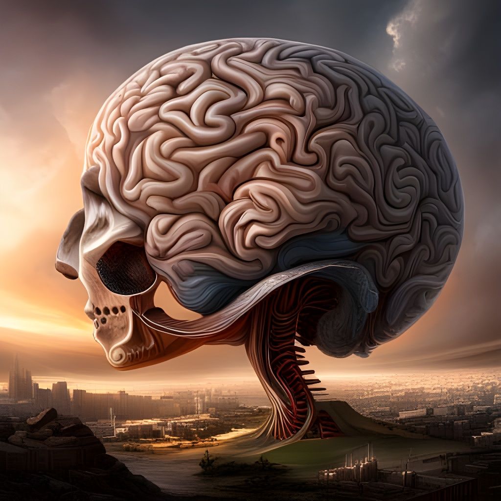 Deconstruction of Human Brain: Digital Matte Painting