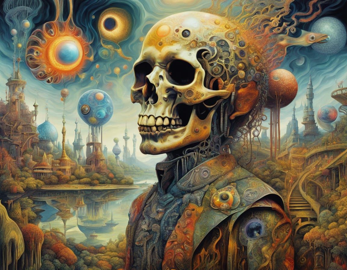 Surrealist Fantasy World Inspired by Otto Rapp