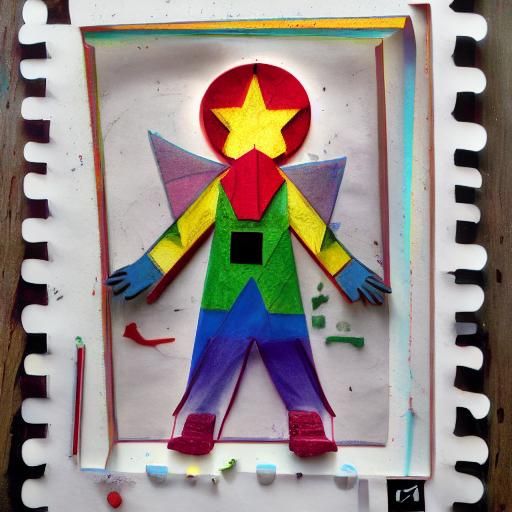 Surreal Rayograph with Rainbow Fairy