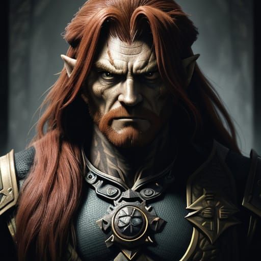 Dramatic Realistic Painting of Ganondorf