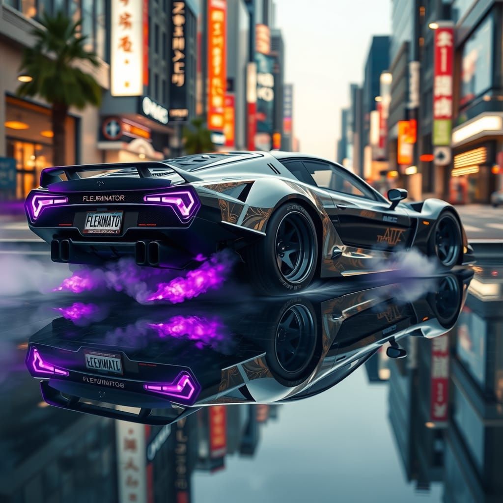 Retro-Futuristic Vehicle Speeds Through Tokyo in Style