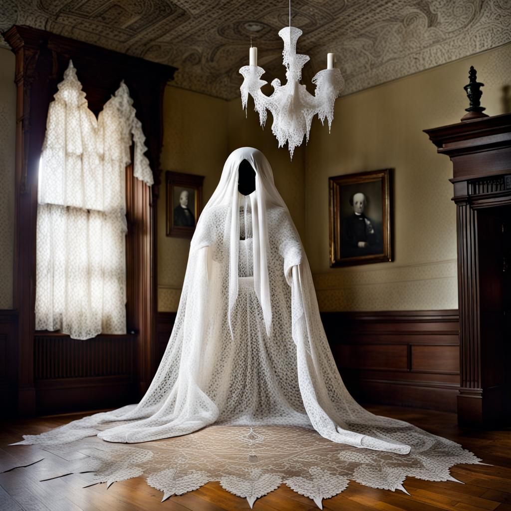 Lace Ghost in Victorian Room