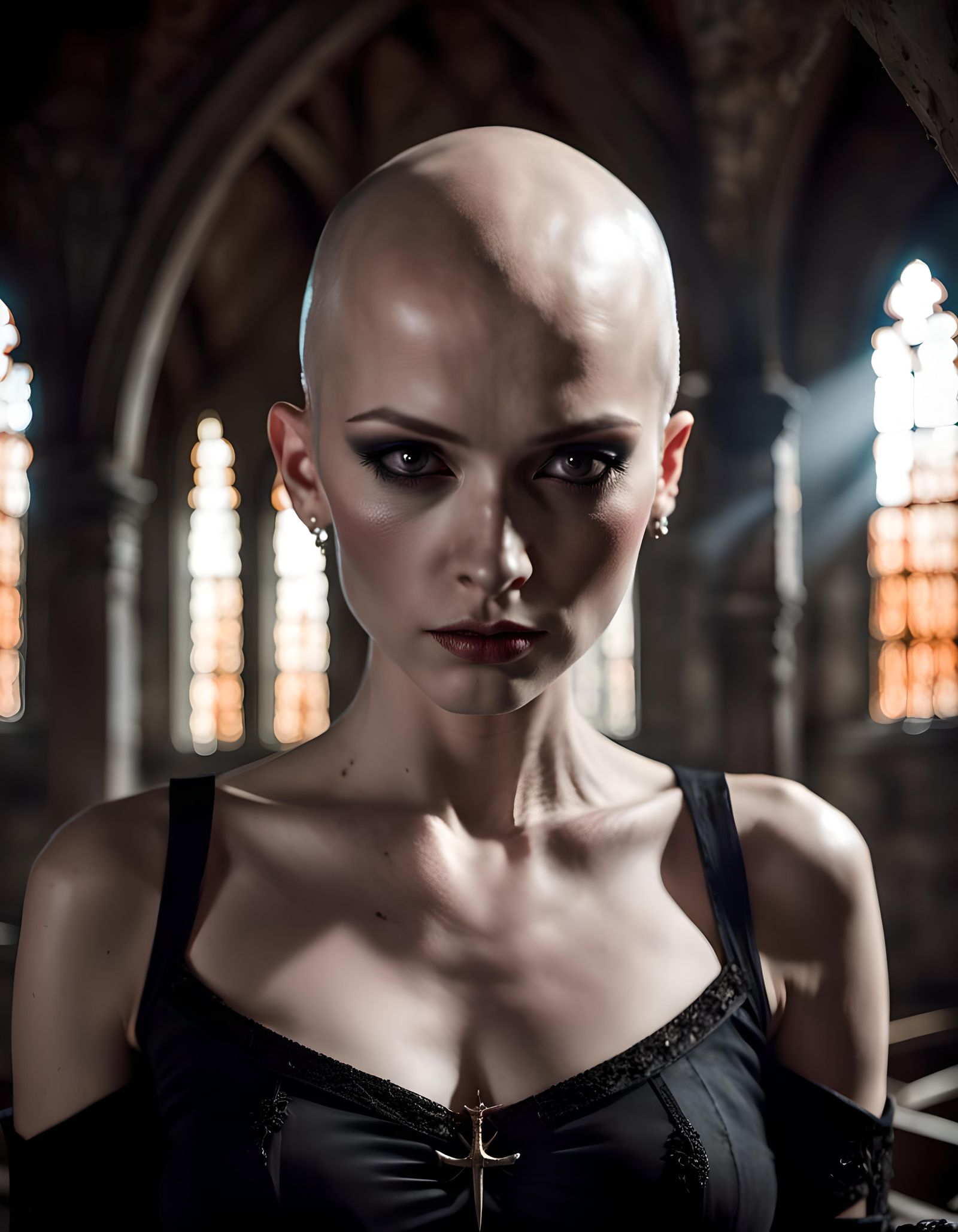 Ethereal Goth Portrait in Dark Fantasy Style