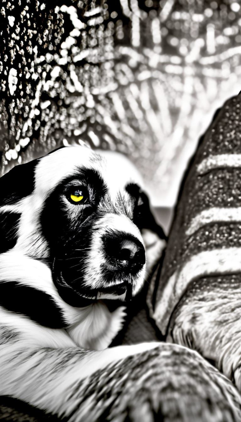 Majestic Dog in Golden Light