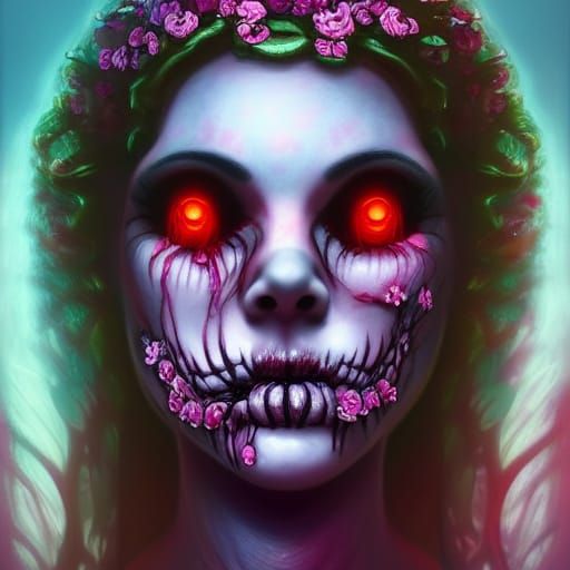 Dreamlike Meatwad Halloween Goddess in Hyperrealism