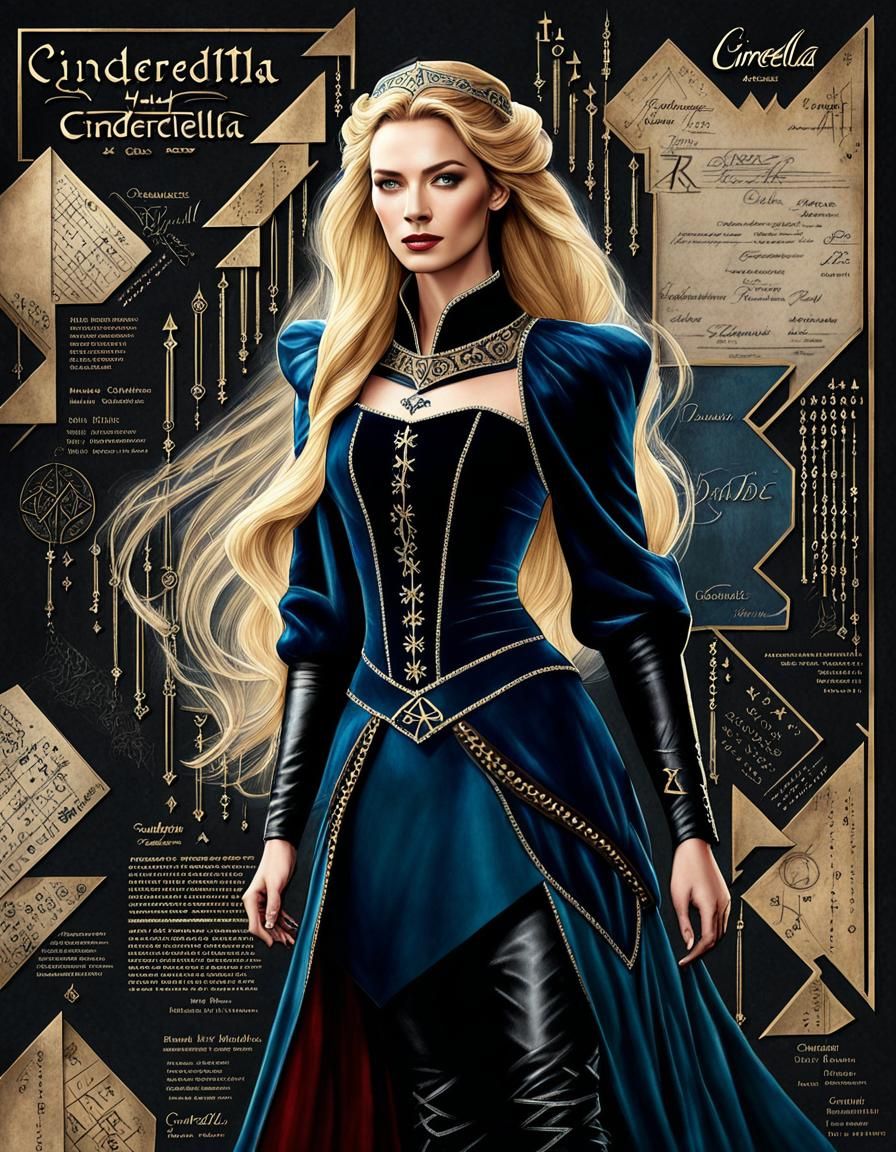 Cinderella: Realistic Hand-Drawn Character Sketch