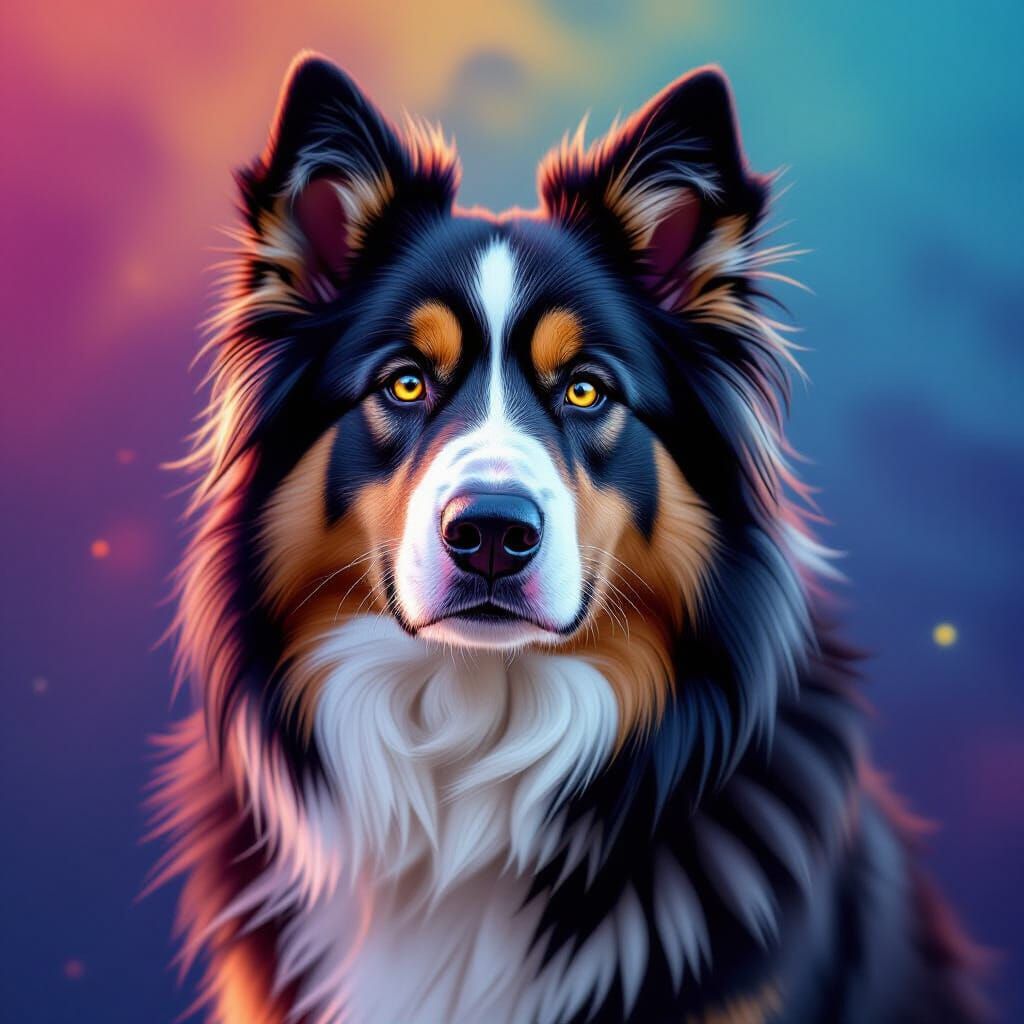 Regal Caucasian Shepherd Dog Portrait in 8k