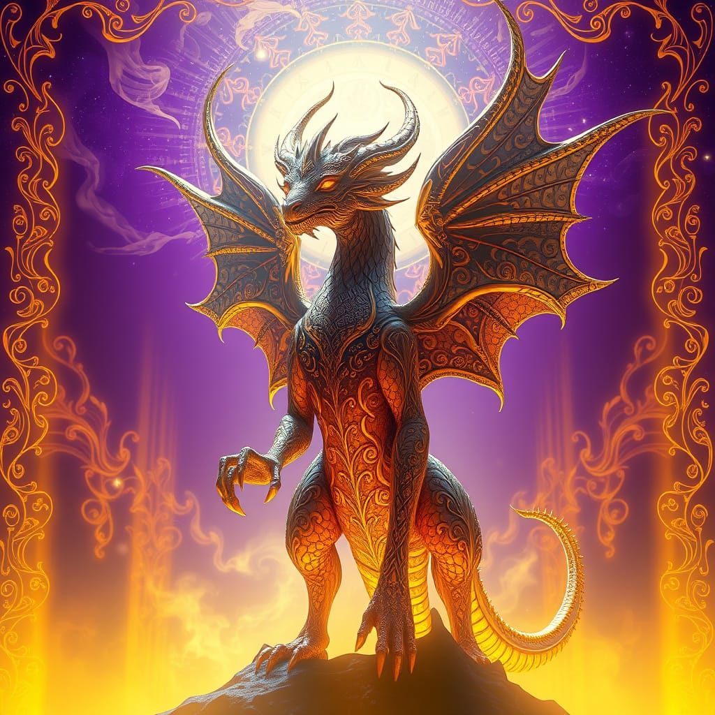 Mystical Creature of Wonder in Art Nouveau Style