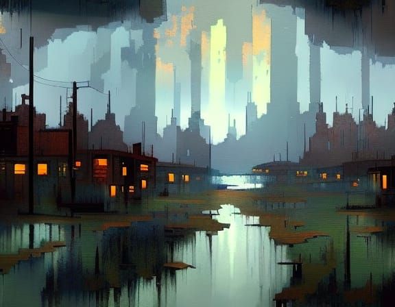 16k resolution, post-impressionist style of Disco Elysium. D...