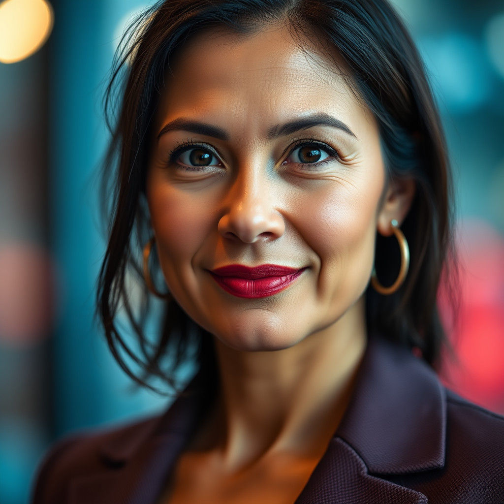 Confident Businesswoman in Hyper-Realistic Portrait