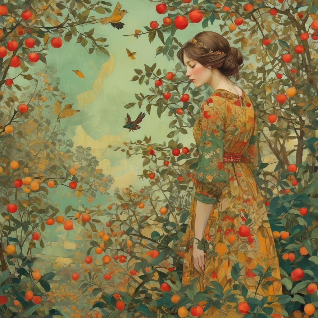 Golden Autumn. Inspired by Gustav Klimt