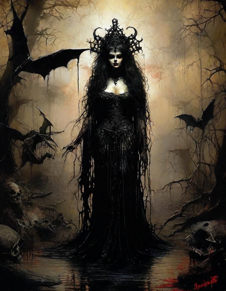 Dark Island Governor Ghost in Neo-Impressionistic Style